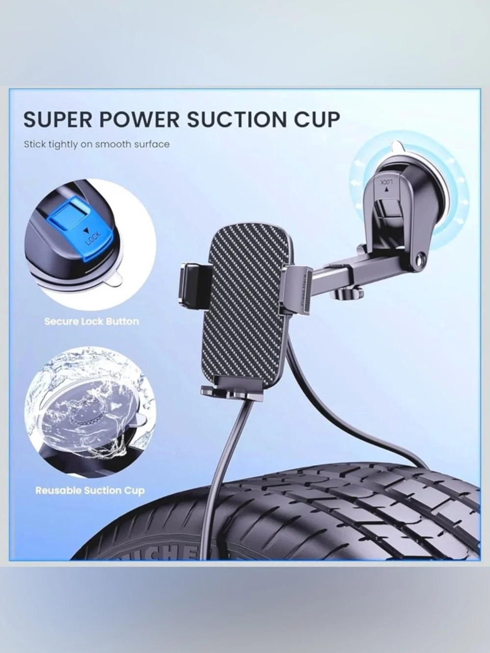 Car Universal Phone Stand for Car Dashboard Windshield Vent Cell Phone